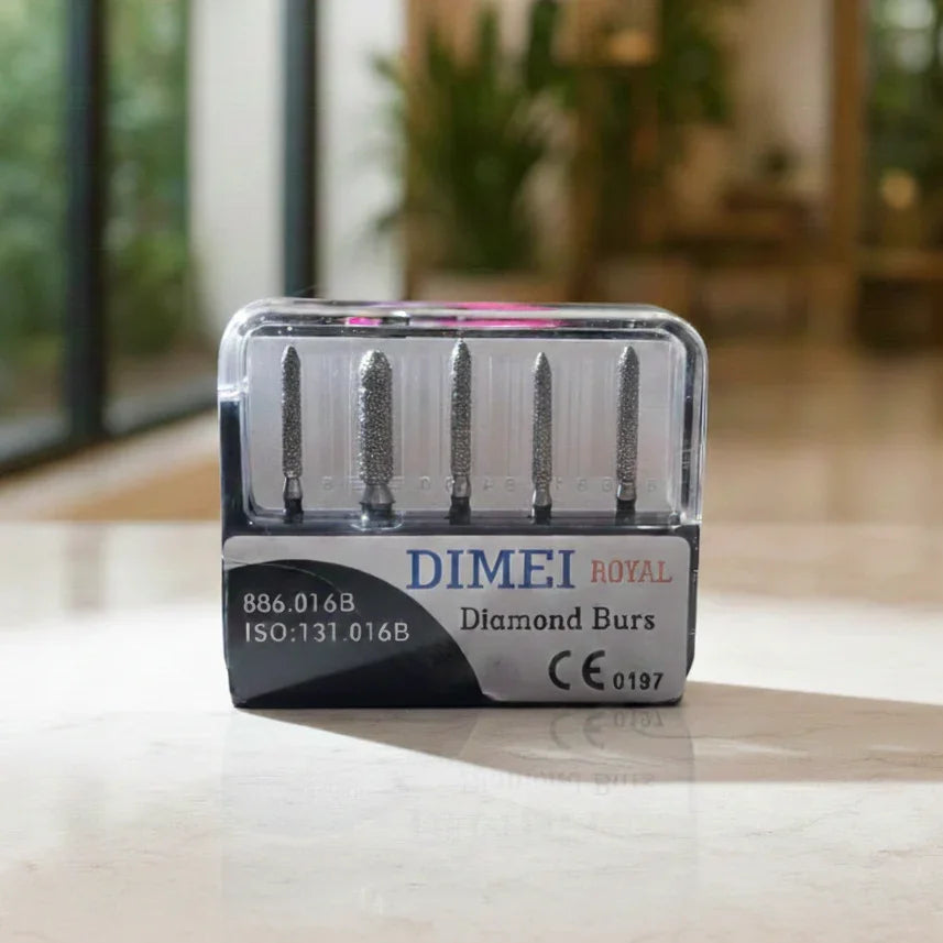 DIMEI Royal deimantinis chamfer frezas aeratoriui – 5 vnt. pakuotė 837-018B / 111-018B