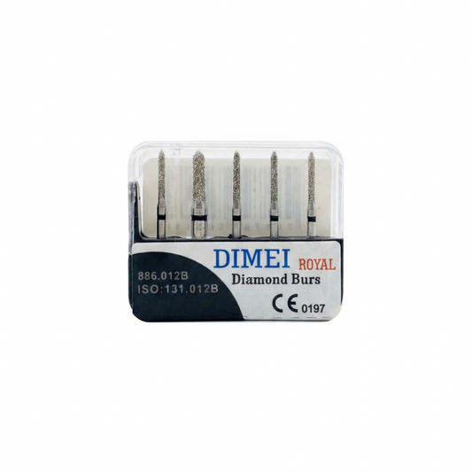DIMEI Royal – Deimantiniai grąžtai aeratoriui – 5 vnt. rinkinys (886-012B / ISO 131-012B)