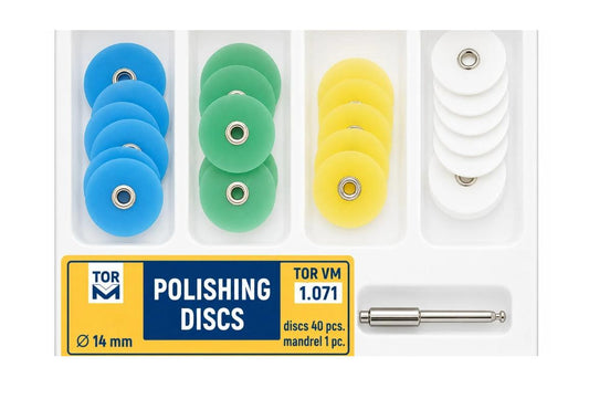 TOR – Composite Polishing Disc Set – 40 pcs + Mandrel | No. 1071